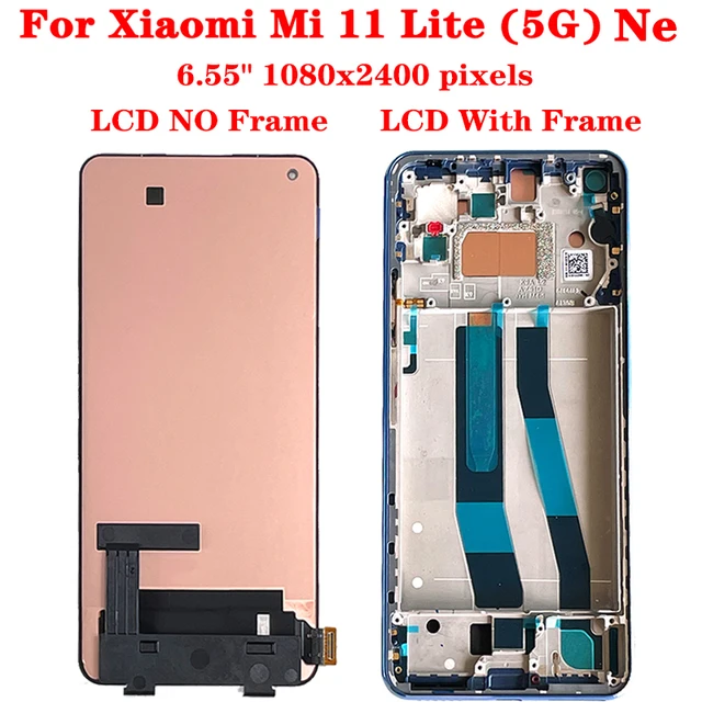  Original para Xiaomi Mi 11 Lite 5G reemplazo de pantalla para Xiaomi  Mi 11 Lite pantalla LCD para Mi 11 Lite digitalizador M2101K9G, M2101K9C,  M2101K9R pantalla táctil Asamblea piezas de reparación