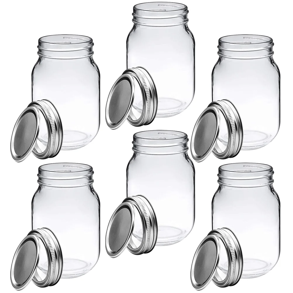 

6Pcs Mason Jars with Lid Sealed Mason Jars Fruit Jelly Cans Reusable Mini Storage Food Containers