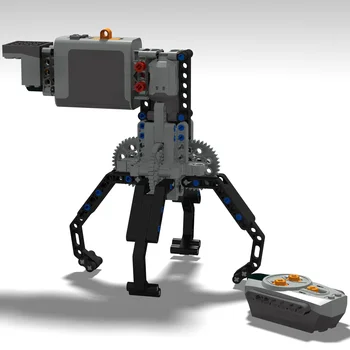 Blocchi di Costruzione Tecnici MOC, Braccio Meccanico Robotico Elettrico RC con Pinza, Kit Fai-da-Te Educativo