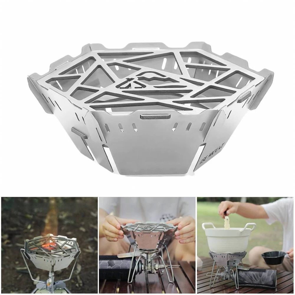 

Ветрозащитный экран для газовой плиты, съемный экран из нержавеющей стали для отдыха на открытом воздухе, пикника, кемпинга, плиты, газовый бак