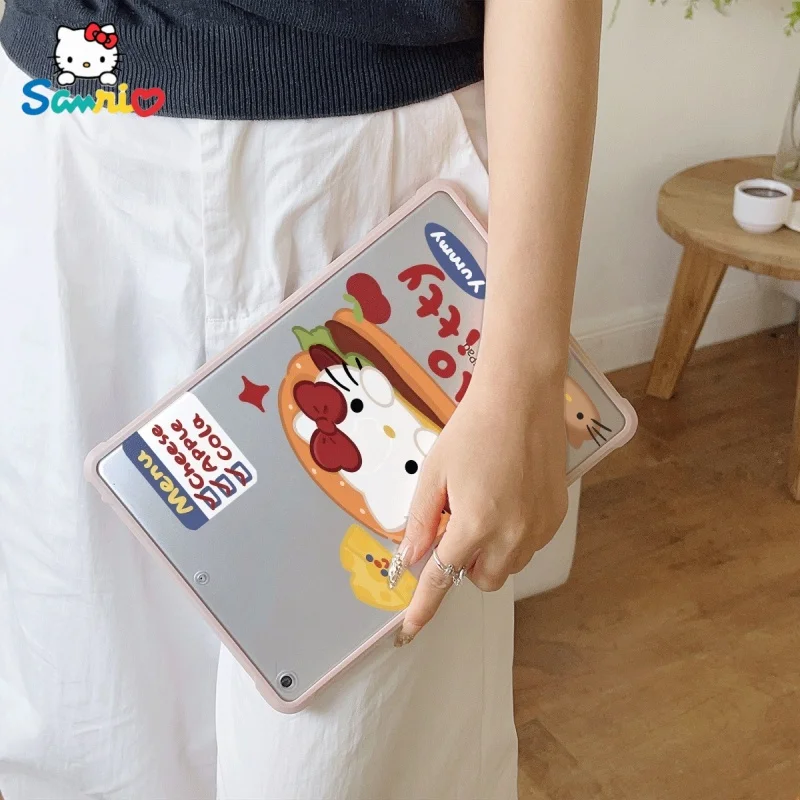 Sanrio cute pattern Pink iPad Transparent Drop Case, suitable for iPad Pro 2022/2024, iPad Air 3/5, iPad Mini 6, iPad 6/10 6
