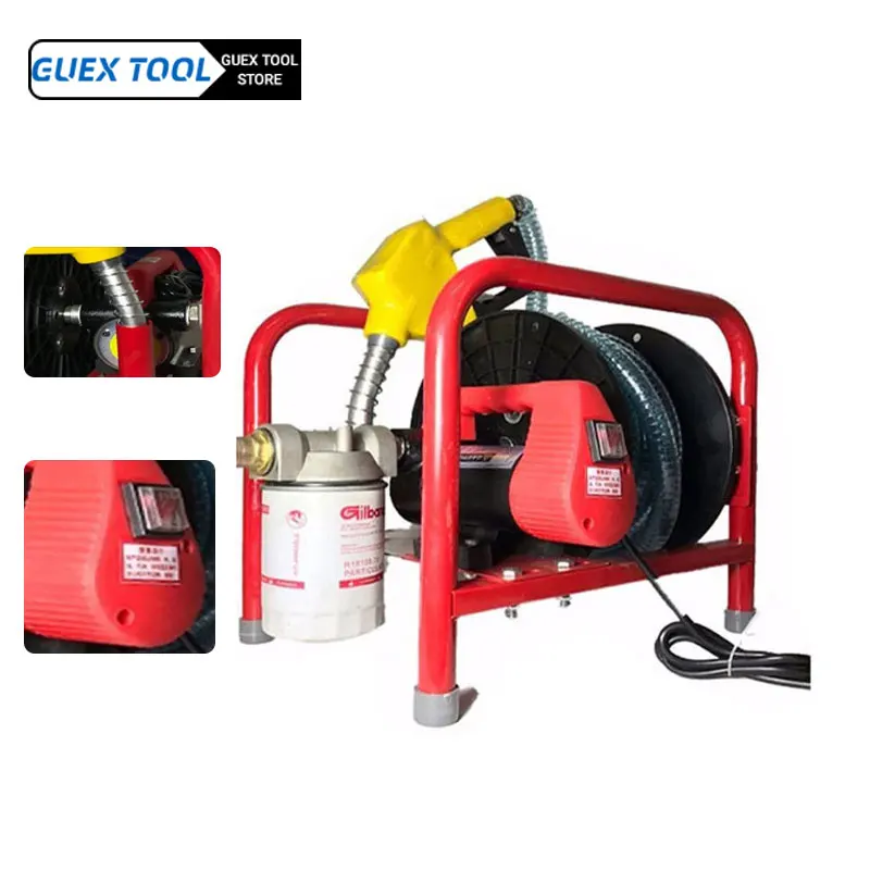 

35-45L Metering Refueling Machine 12V/24V/220V Volt High Power Refueling Gun Diesel Electric Pump Self-priming Pump Machine