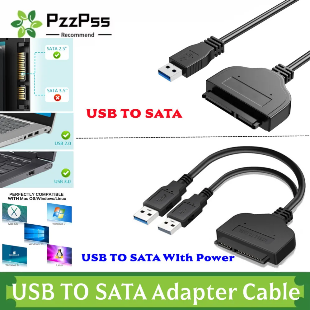 USB SATA Cable USB 3.0 To Sata Cable For 2.5 Inch External HDD SSD Hard Drive Ad