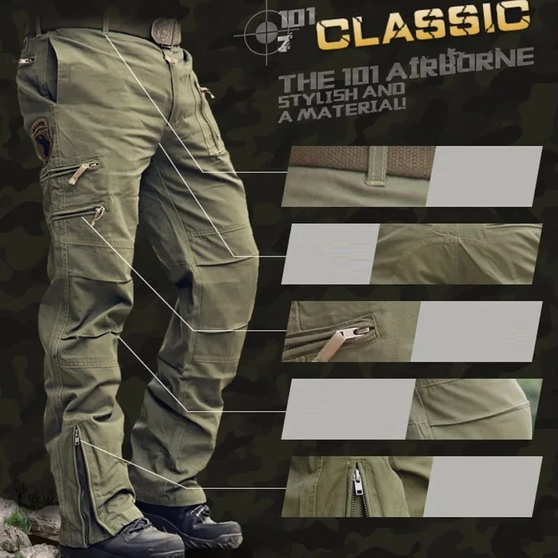 Salopette camouflage montagne pour hommes - Coton résistant zip droit - Pantalon tactique pêche