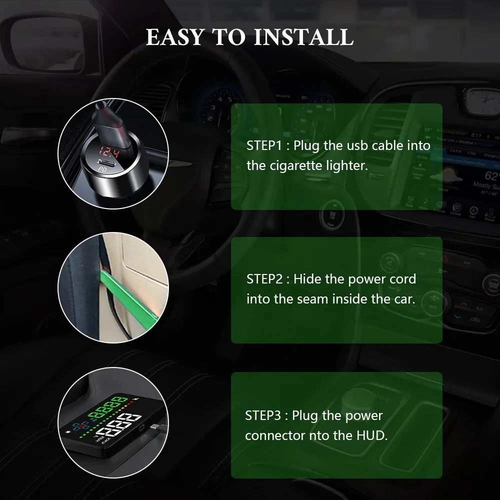 2023 A3 GPS HUD ڵ  ӵ  ÷,  ӵ ,     溸