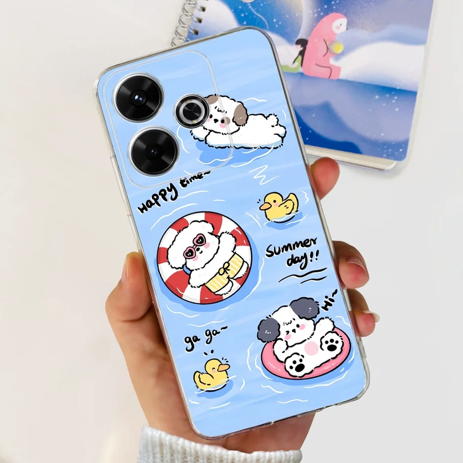 2024 Fashion Tulip Flower & Butterfly Soft Silicone Clear Phone Case