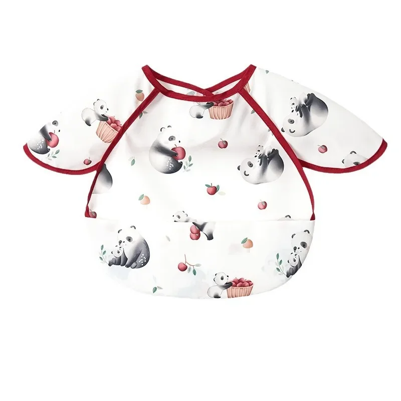 Waterproof Baby Bibs Angel Wings Danish Wheat Eating Bibs Non-washable Feeding Smock For Infants And Toddlers