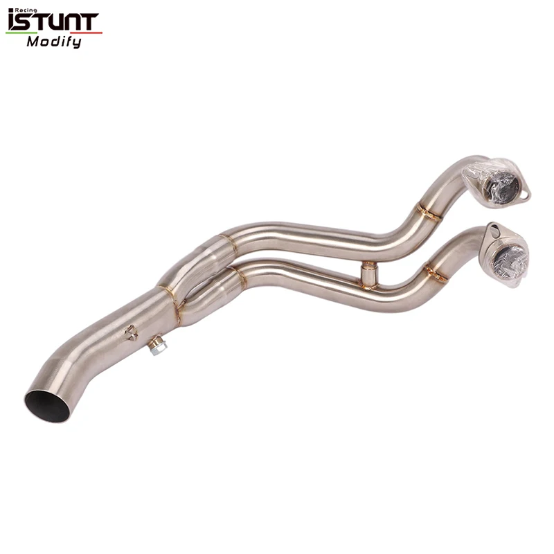 Motorcycle Exhaust For Yamaha MT07 MT-07 FZ-07 Pipe Escape Moto Stainless Steel Front Mid Link Pipe Slip On - Image 4