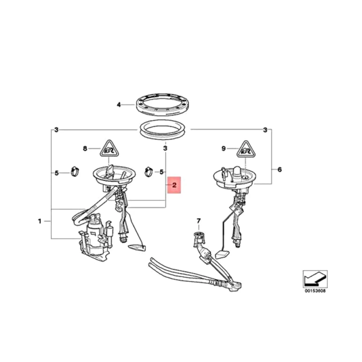 

16146752370 Fuel Level Sensor Fuel Pump Assembly Right Passenger for BMW E38 E39 540I 530I 525I