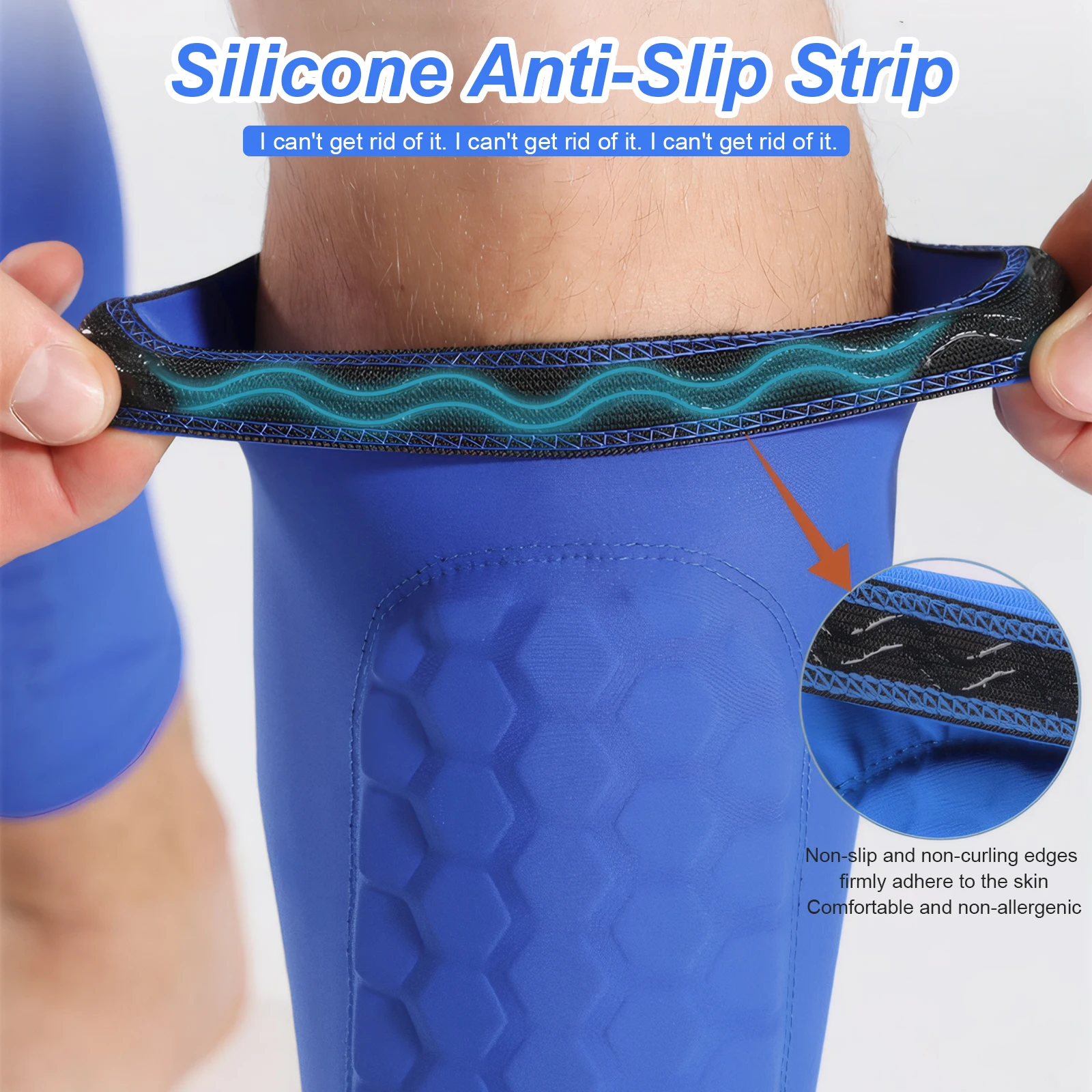 Enhanced Shin Defenders with Honeycomb Padding - Breathable Lightweight Calf Protection