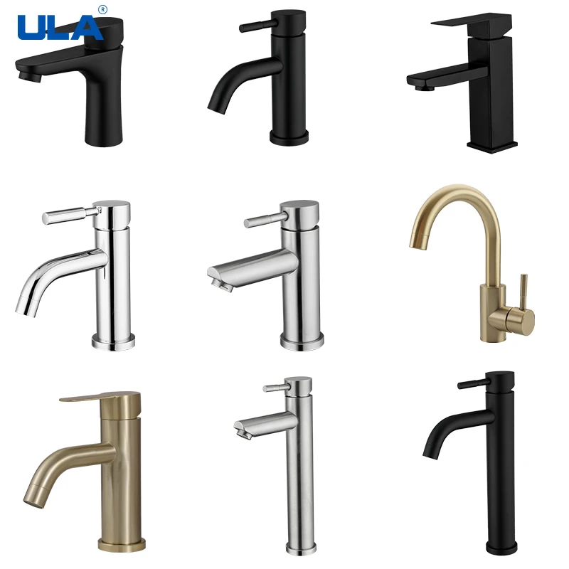 ULA G1/2 ก๊อกน้ําอ่างล้างหน้าน้ําตกก๊อกน้ําอ่างล้างจานห้องน้ําร้อนน้ําเย็นแตะดาดฟ้าติดตั้งห้องน้ํา TAP Crane อ่างล้างหน้า TAP 1