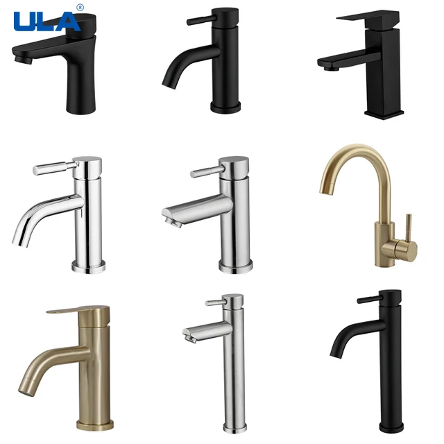 ULA G1/2 ก๊อกน้ําอ่างล้างหน้าน้ําตกก๊อกน้ําอ่างล้างจานห้องน้ําร้อนน้ําเย็นแตะดาดฟ้าติดตั้งห้องน้ํา TAP Crane อ่างล้างหน้า TAP 1