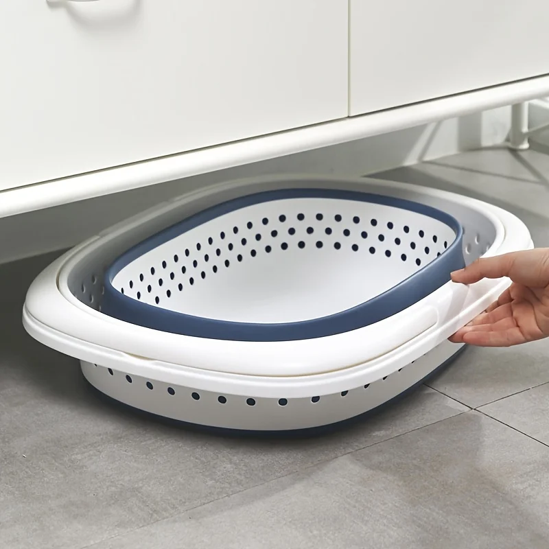 1PC 18L folding dirty clothes basket, portable design, wall hanging dirty clothes basket, suitable for laundry rooms and bedroom 6