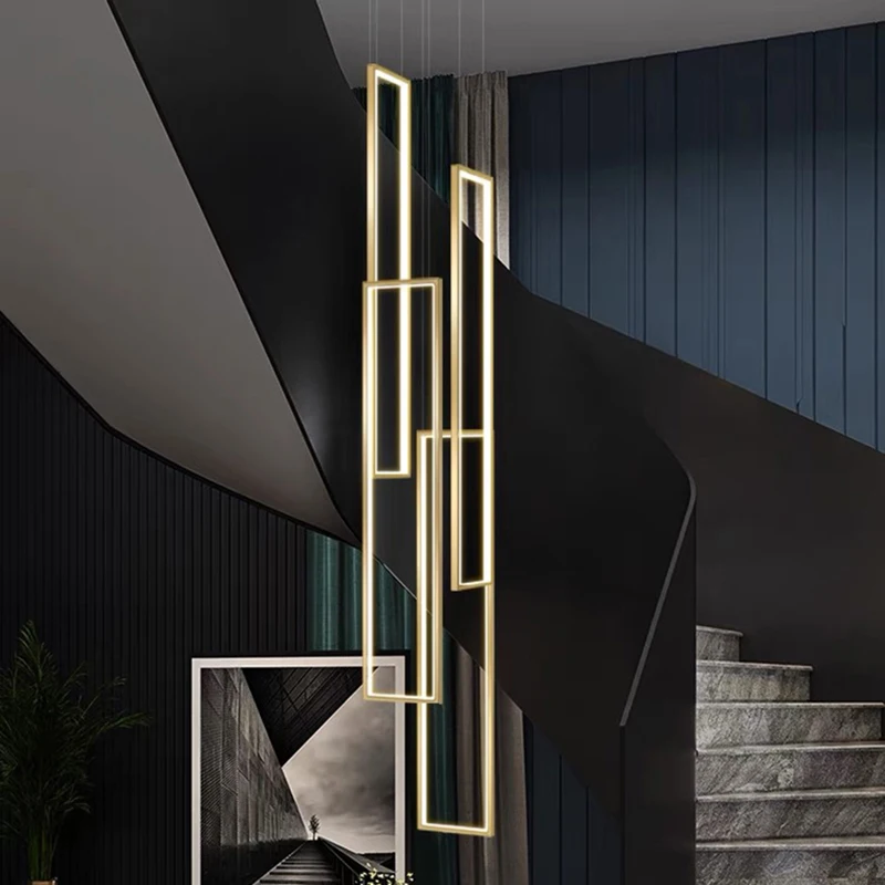 Modern Stair chandelier Nordic light luxury simple Ceiling lamps hanging light led chandeliers for the living room indoor light 4
