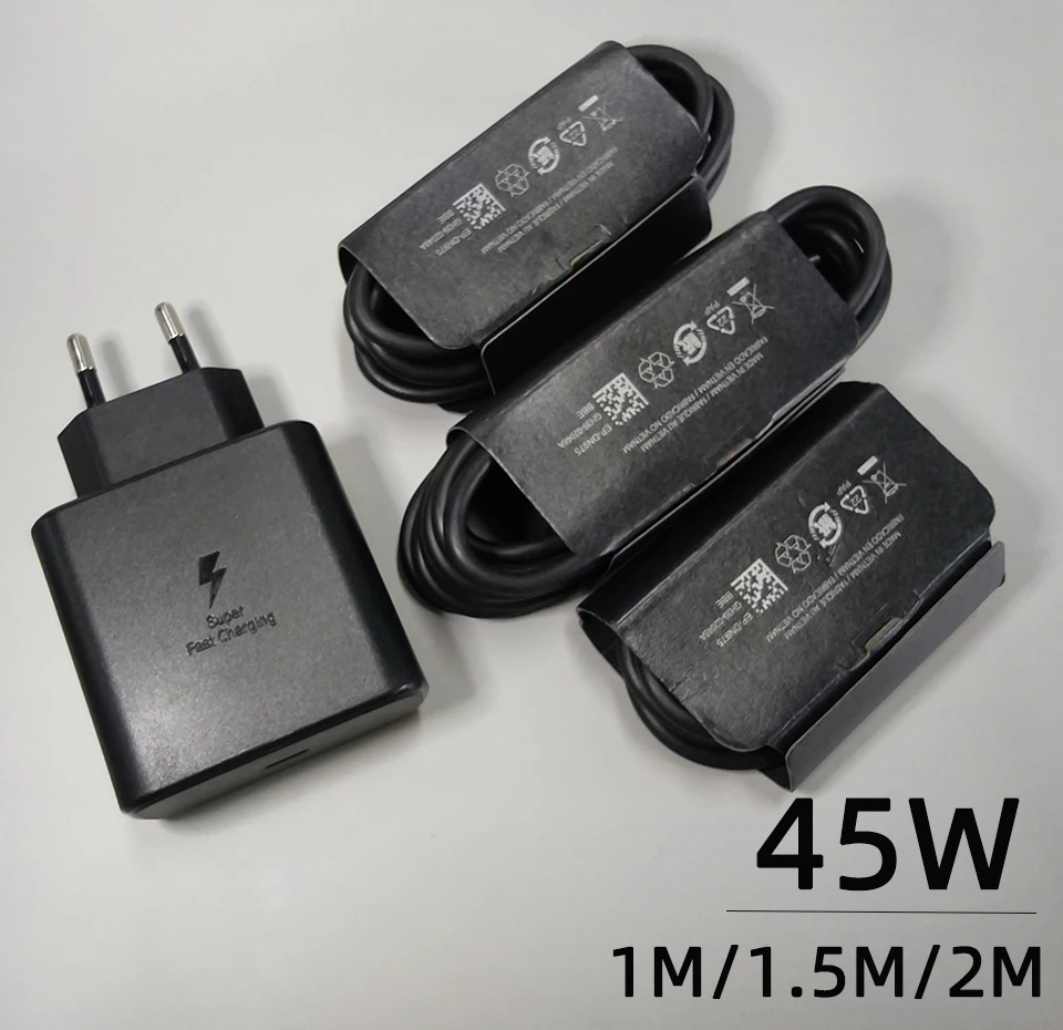 Fast Charge Type C Adapter with 45W/60W Power Delivery & EU Cable