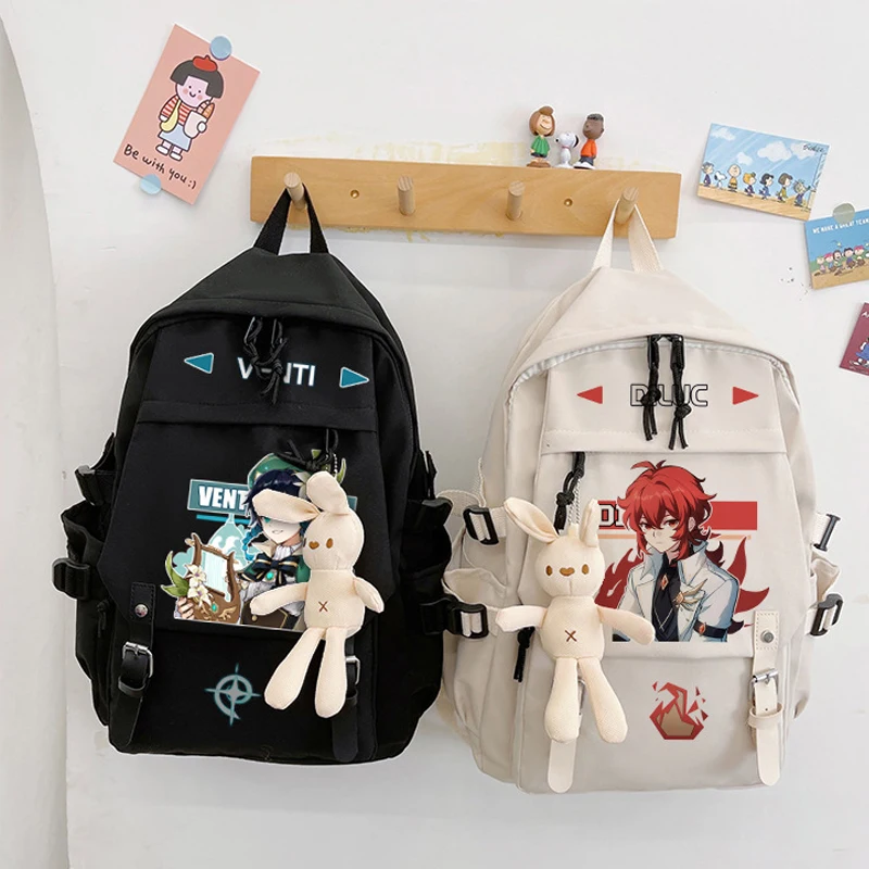 Genshin Impact Backpack Anime Cosplay Students School Bag Backpack Klee