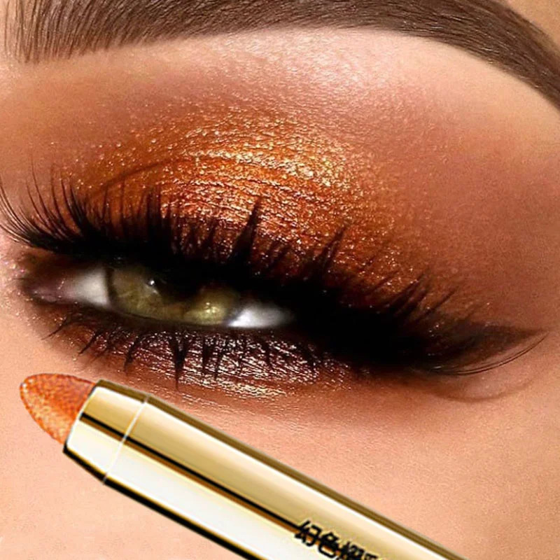 

Тени для век 6 цветов, палочка с двойной головкой, водостойкая, не размазывающая, матовая, блестящая, блестящая, шелкография, искусственная ручка для макияжа