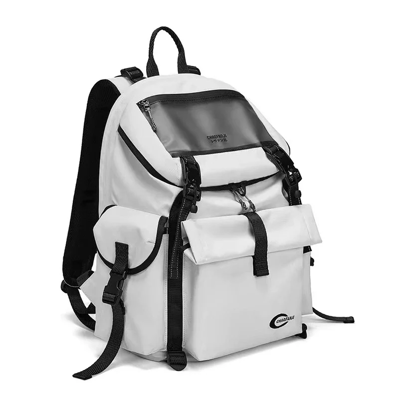 Schoolbag College Students Computer Backpack PU Advanced Travel  Outdoor Mountaineering Backpack Technology Weight Loss Bag