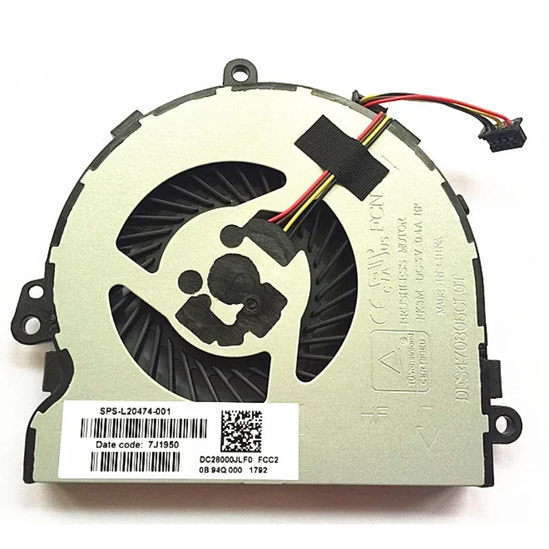 

New CPU Cooling Fan For HP 15-DA 15-DB 15-DR 15Q-DX 15T-DS 15-DB0003CA 15-DB0004DX TPN-C129 TPN-C130 L20474-001 DFS470805CLOT