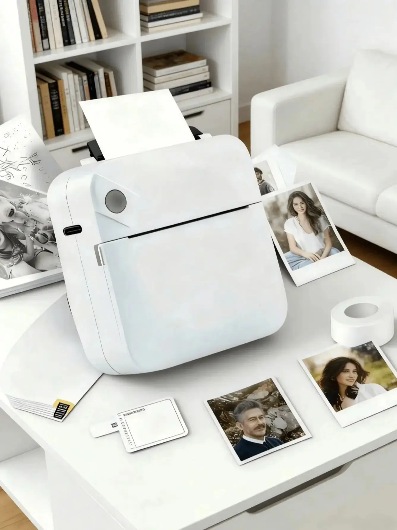 Mini stampante portatile wireless - stampante wireless per foto, etichette e promemoria, stampante termica compatta