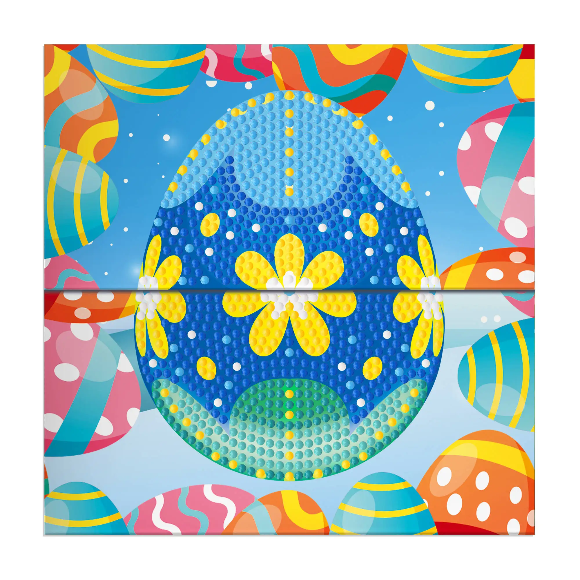 Easter Greeting Cards DIY Diamond Painting Card Bunny Egg Diamond  Embroidery Mosaic Cartoon Postcards Diamond Art