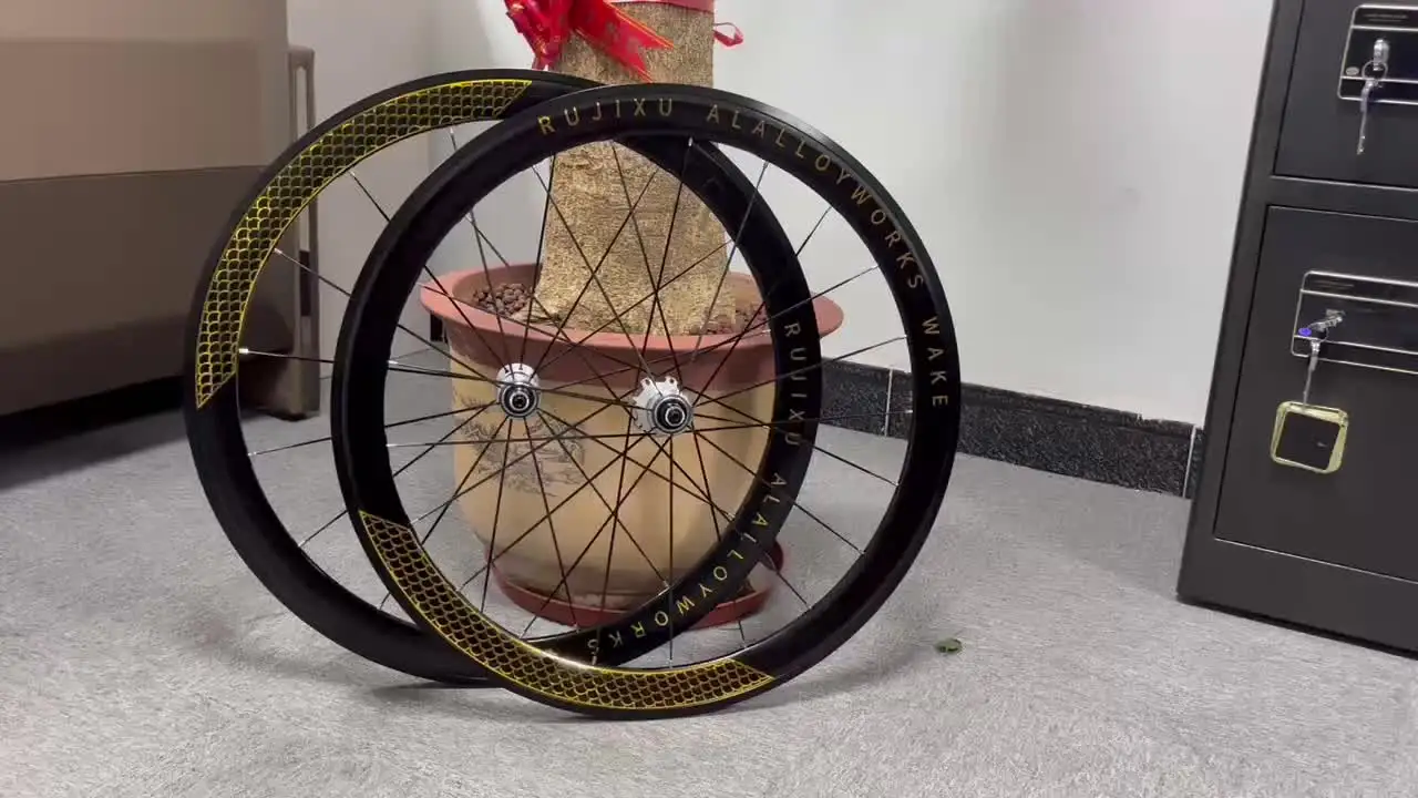 Rujixu-アルミニウム合金ロードバイクホイール,カーボンファイバー