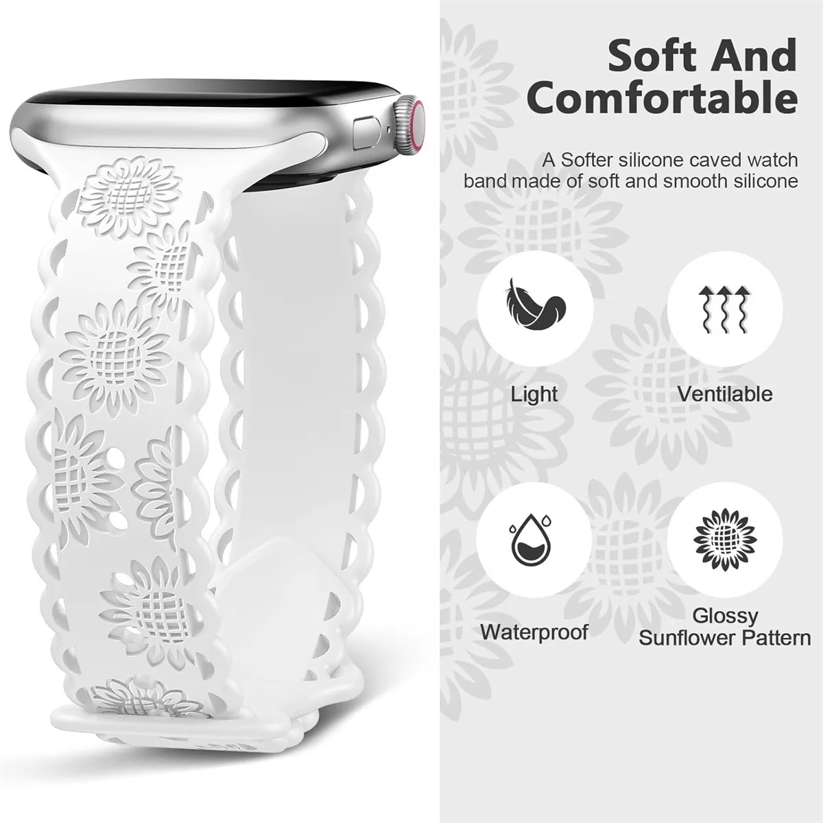 Silicone Watch Band For Smartwatch Sporty Comfortable Strap_voghion.com