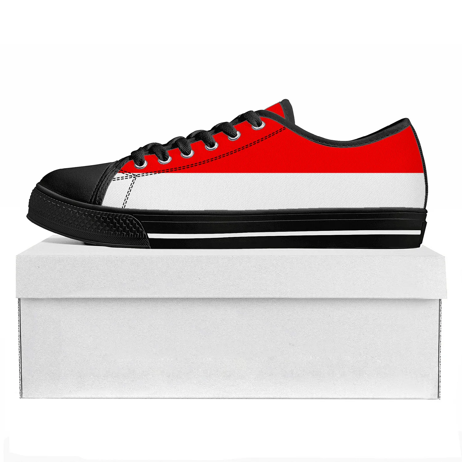 

Indonesia Flag Low Top High Quality Sneakers Mens Womens Teenager Canvas Sneaker Prode Casual Couple Shoes Custom Shoe