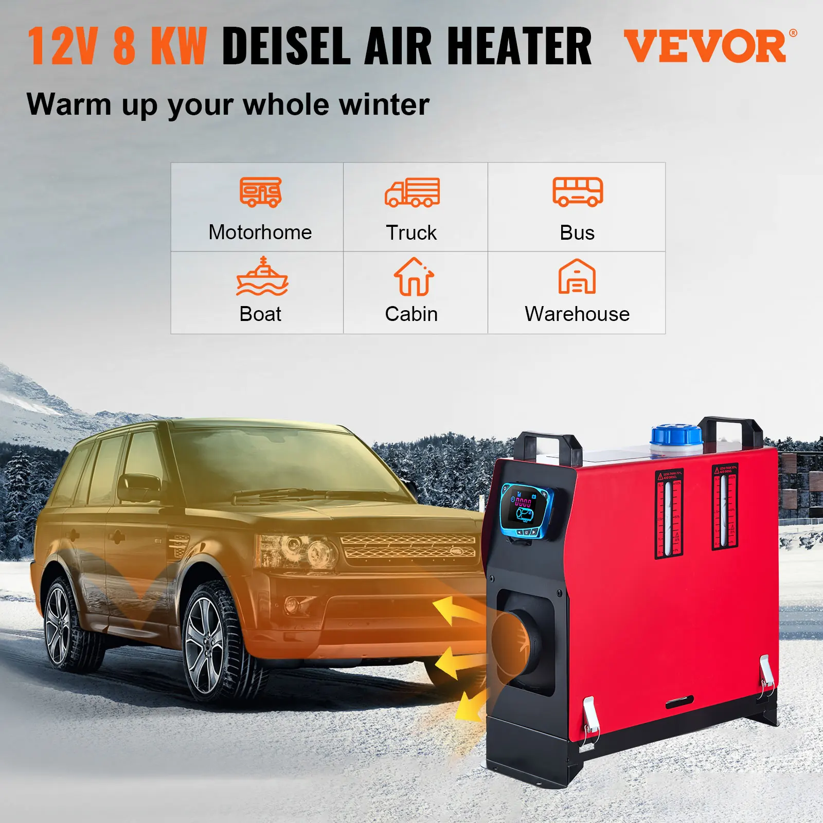 Diesel Car Heater 8KW 12V for Bus Trailer RV