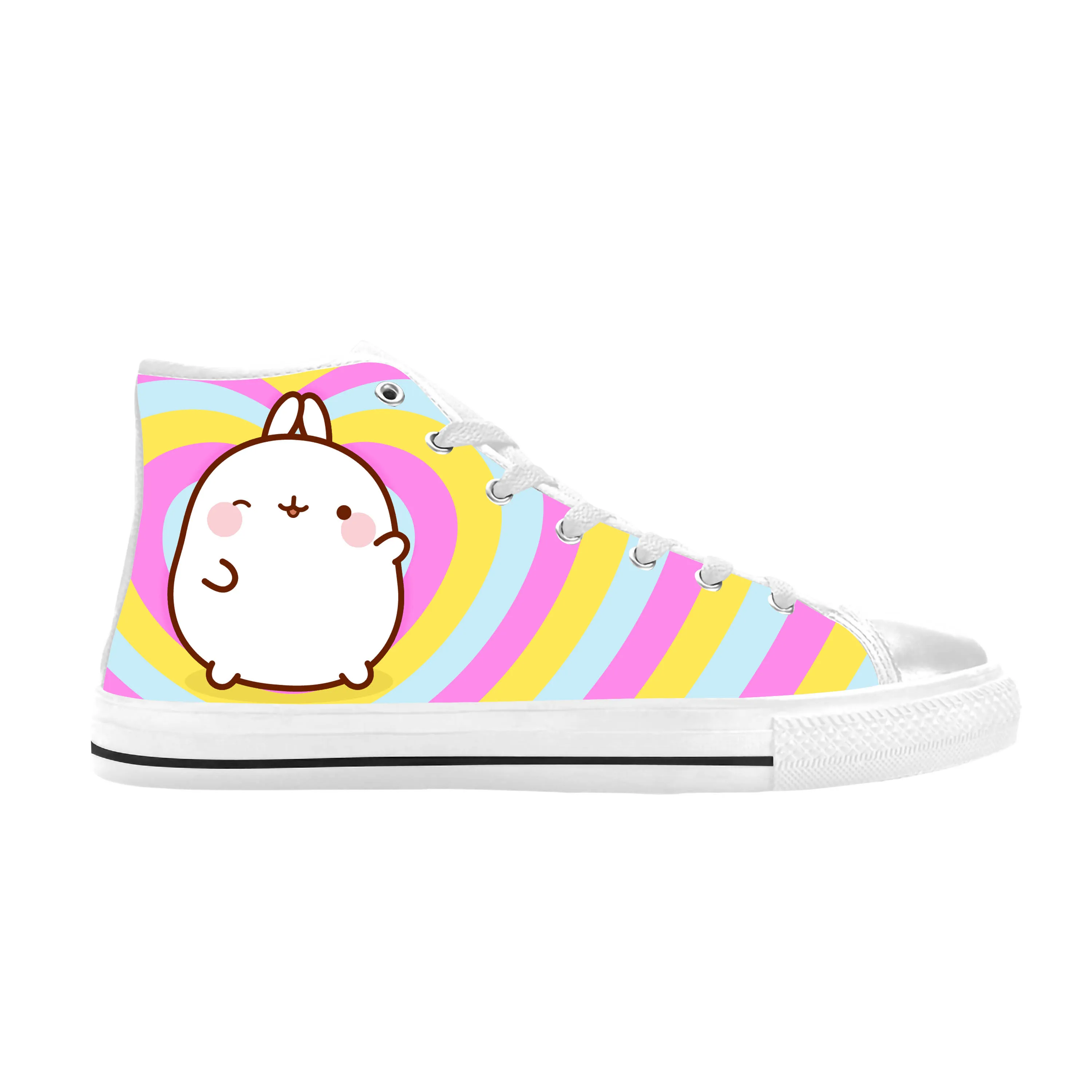 

Hot Molangs Cute Kawaii Anime Cartoon Manga Comic Casual Cloth Shoes High Top Comfortable Breathable 3D Print Men Women Sneakers