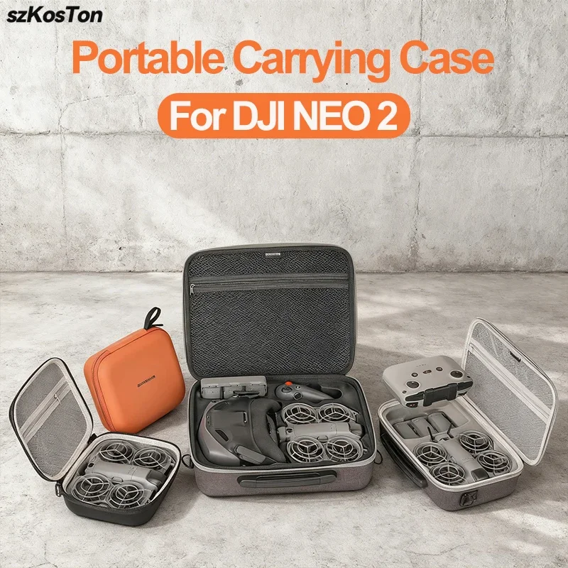 Portable Carrying Case for DJI NEO 2 Drone Hard PU Travel Storage Bag ...