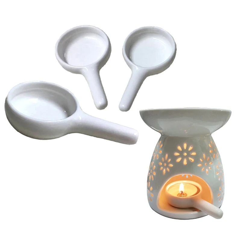 Ceramic Candle Holder Wax Melt Oil Burner Diffuser Fragrance Tray Aromatherapy Furnace Candlestick Home Decoration