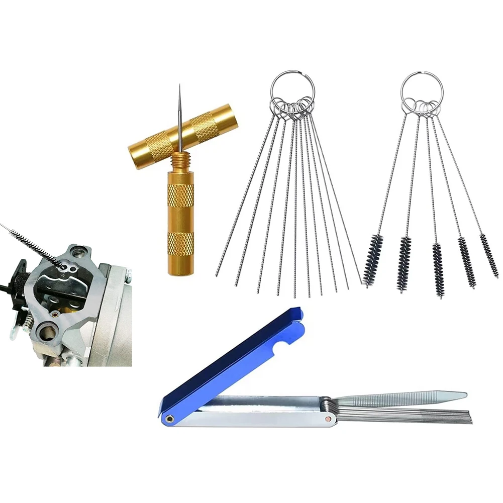Carburetor Cleaner Kit 13 Cleaning Needles 15 Brushes For Automobile Motorcycle ATV Welder Carb Chainsaw