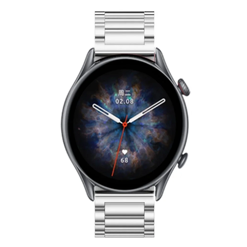 Sleek 2-in-1 Stainless Steel Watch Band with Protective Cover