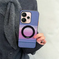360° Rotatable Magnetic Ring Stand Shockproof Back Case for Realme 16 Pro Plus (Purple)