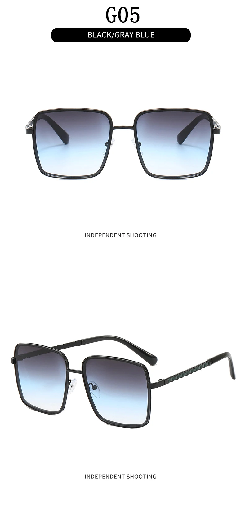 Óculos de sol femininos quadrados oversized vintage_voghion.com