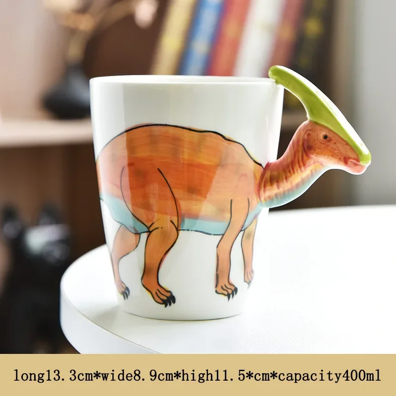 Reyawdf Tazza Mug In Ceramica Personalizzata,Dinosauro Dino T-rex - Foto 10