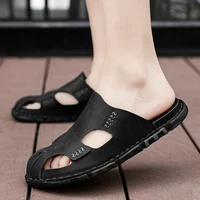 Baotou sandals summer personalized fashion sports and leisure slippers perforated shoes large-sized high-quality leather shoes - Image 4