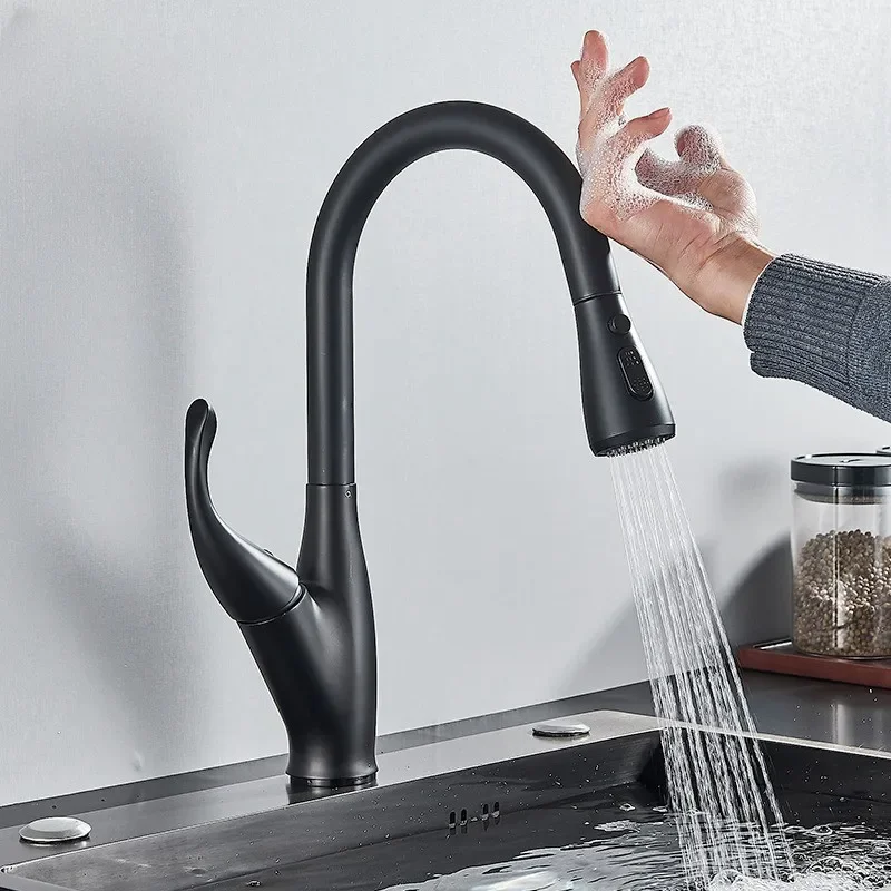 

Matte Black Touch Sensor Kitchen Faucets Sensitive Smart Control Faucet Mixer Tap Sink Taps