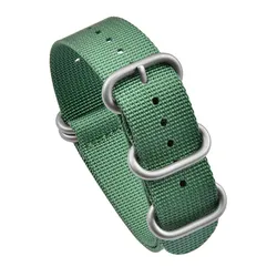 Men's Sport Waterproof Nylon Watchband, 20mm/22mm - 22mm (Dark green)