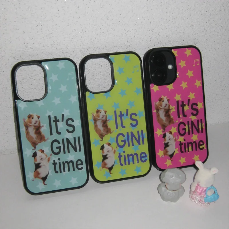 Dancing Guinea Pig Star Mint Blue Phone Case
