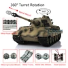 1/16 HENG LONG 7.0 3888A Customized King Tiger Barrel Recoil RC Tank Metal Wheels Remote Control Remoted Panzer Car TH17571-SMT4 1