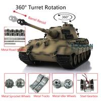 1/16 HENG LONG 7.0 3888A Customized King Tiger Barrel Recoil RC Tank Metal Wheels Remote Control Remoted Panzer Car TH17571-SMT4 1