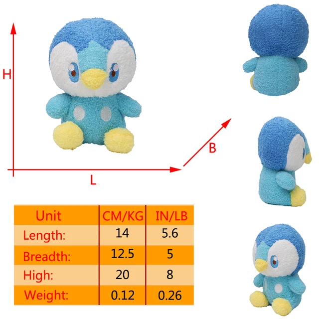Pokemon Piplup Turtwig Chimchar Plushies Toy Hisui Sinnoh The Initial Partner Stuffed Dolls Comic Game Collection Souvenirs Gift