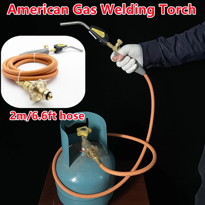 Gas Torch Welding Torch Self Ignition 2m/6.6ft Hose For American LPG Welding