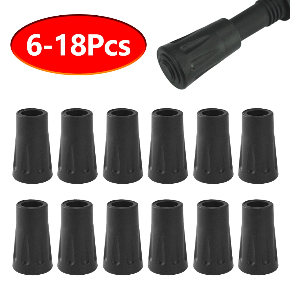 Trekking Pole Tips Rubber Replacement Tip Protectors for Hiking Poles with 11mm Hole Diameter Trekking Pole Tip Protectors