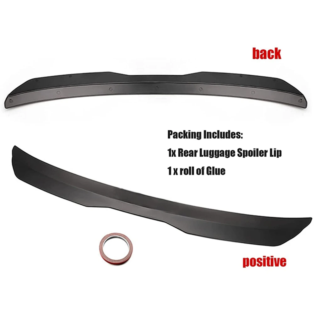 Universal Rear Roof Lip Spoiler Wing ABS Decoration Strips Matte Black&Glossy Black Fit Hatchback Car