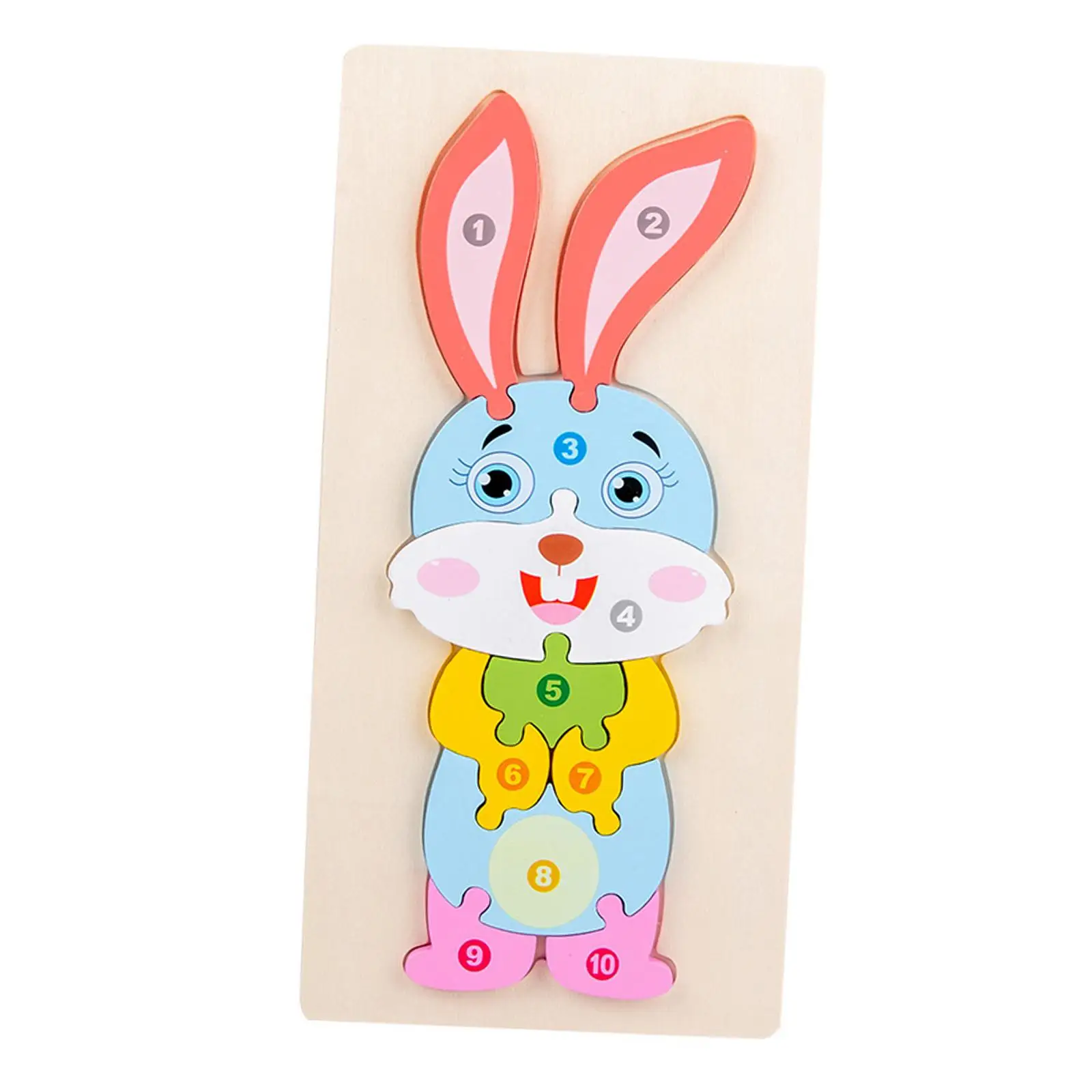 Montessori Puzzle Shape Matching Game Easter Rabbit Puzzle for Travel Toy