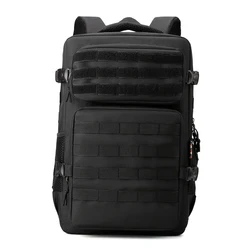 Men's Camouflage Tactical Backpack - Large - Capacity Multi - Layer Outdoor Sports and Adventure Pack (Black)