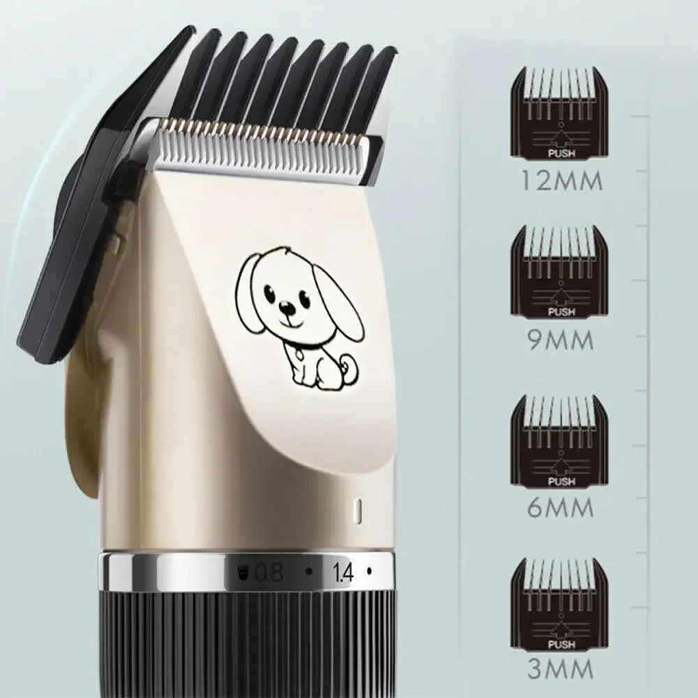 Electrical Pet Hair Trimmer Rechargeable Low Noise Dog Cat Hair Clippers Kit Cutter Machine Grooming Shaver Scissor